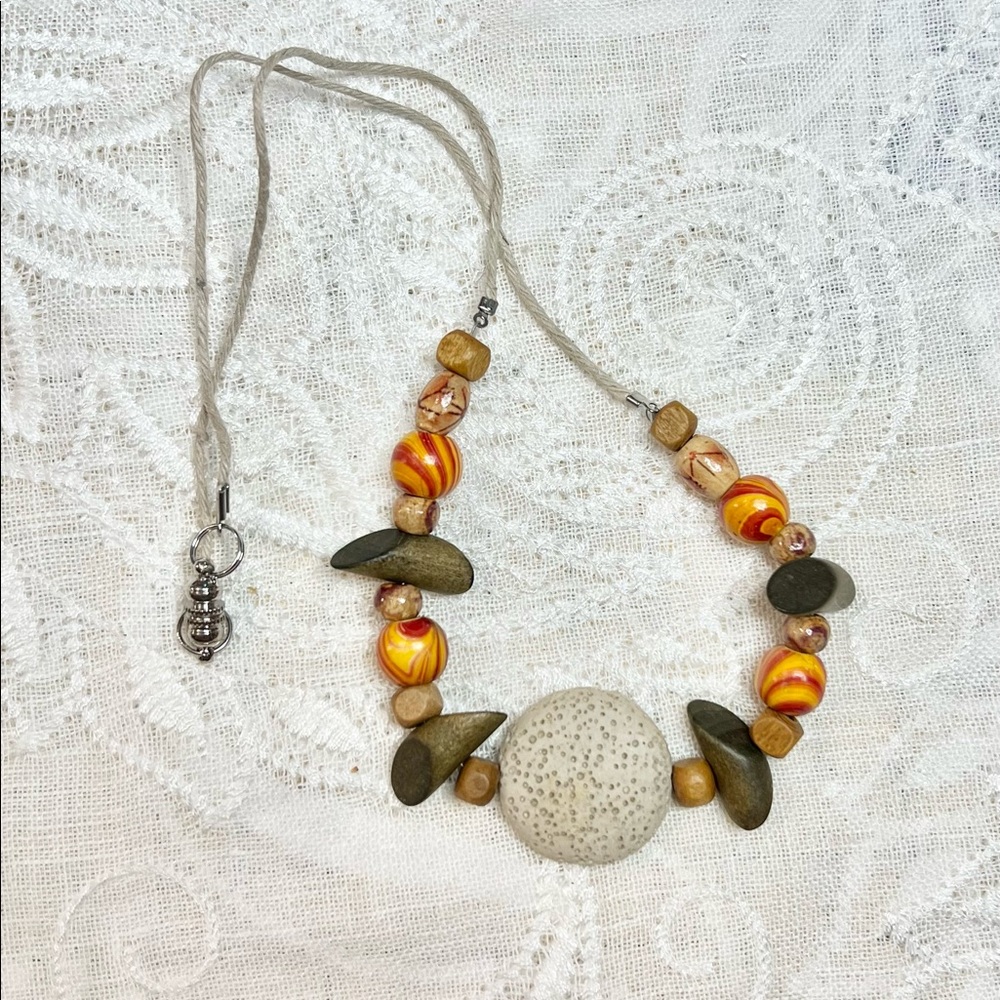 20” necklace. Lightweight boho style, summertime tribal fun
